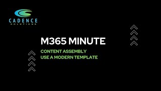 Microsoft SharePoint Premium (formerly Syntex) Content Assembly - Use a Modern Template