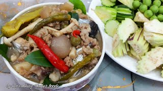 How to make Prohok Dip fish with pork [ Khmer food].របៀបធ្វើខប្រហុកត្រីពោរសាច់ជ្រូករសជាតិឆ្ងាញ់ពិសេស