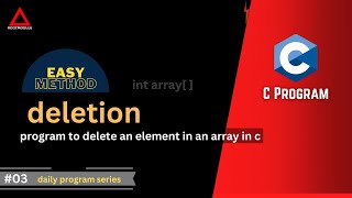 program to delete an element in an array in c | rootmodule | easy method