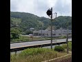 島根県浜田市 山陰本線　折居駅 スーパーまつかぜが　 浜田市に向けて 折居駅を通過。