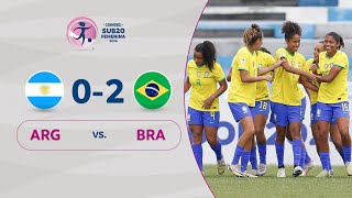 ARGENTINA vs. BRASIL [0-2] | RESUMEN | CONMEBOL SUB20 FEM | FASE FINAL