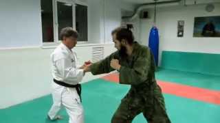 DrobyshevskyKarateSystem:Gojushiho Dai-Combat Bunkai-1-First Elements-Qinna Sword Disarm