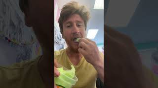 Trying spicy pickle cotton candy?!