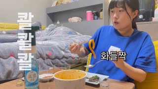 혼술먹방 일요일 낮 방구석 혼술하다 깜짝놀랐네