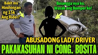 GRABE! ABUSADONG LADY DRIVER GINIPIT ANG SERVICE CREW RIDER / PAKAKASUHAN NI CONG. BOSITA