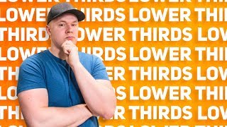 Premiere Pro Lower Thirds Template | essential graphics tutorial
