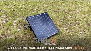 SET SOLÁRNÍ NABÍJEČKY TECHNAXX 50W TX-214 (Czech)