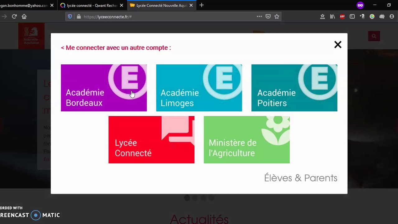 Première Connexion à Lycée Connecté Avec Votre Compte élève - YouTube