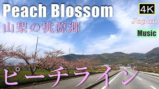 4K【ピーチラインDrive】日本一の桃の里！　 Peach Line