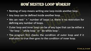 Nested loop in C language Ep-13 #loop #nestedloop #nestedfor #patternprint #series #nesting #basic_c