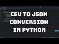CSV TO JSON CONVERSION IN JSON | EASY TUTORIAL