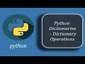 Python Dictionary Operations