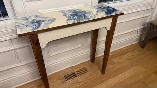 Furniture re-imagined! An experiment-I bloom an old table & learn new skills! #NatesArtLab #Lunapup