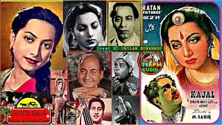 SURAIYA & RAFI Sahab~Film-KAJAL~{1948}~Taaron Bhari Raat Hai Par Too Nahin~[TRIBUTE~* 78RPM Audio *]