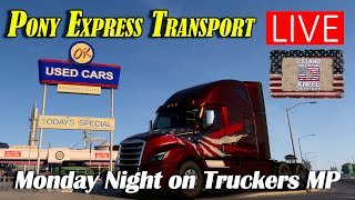 American Truck Simulator - Convoy Night heads to the Races - Truckers MP