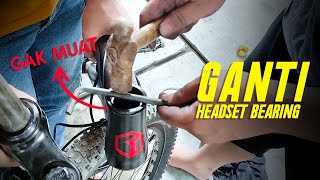 Cara Ganti dan Pasang Headset Bearing OXO di Sepeda MTB Turanza 2806