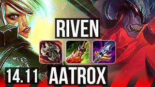RIVEN vs AATROX (TOP) | 7k comeback, 900+ games | KR Master | 14.11