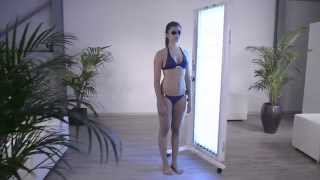 Full-body UV therapy device for an effective treatment of psoriasis, eczema and vitiligo