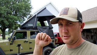 145 - New ROOFTOP TENT!!!! Wildfinder Hard Shell Roof Top Tent (On my 2013 Jeep Wrangler JKU)