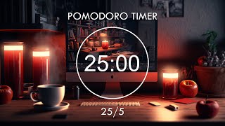 2 Hours STUDY WITH ME ★︎ 25/05 Pomodoro ~ Relaxing Lofi night to focus on studying ★︎ Focus Station