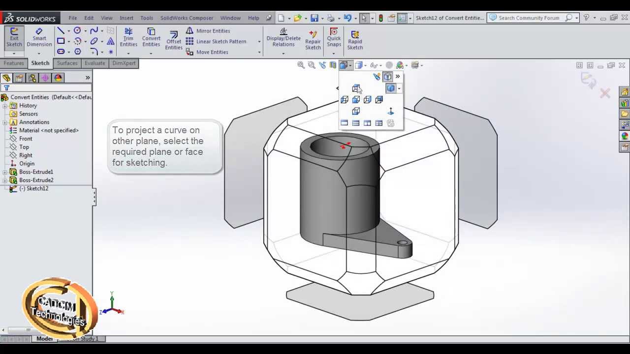 Convert Edges Into Sketch Entities In Solidworks (Tutorial) - YouTube