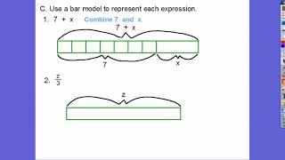 Modeling and Writing Expressions - Lesson 10.1