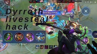 Dyrroth gameplay..livesteal hack 💪