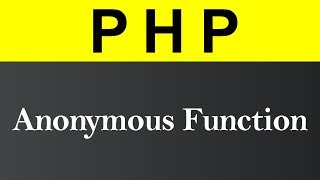Anonymous Function in PHP (Hindi)