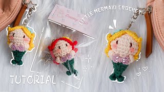 Crochet mermaid Quick&Easy Amigurumi｜How to crochet Little Mermaid🧜‍♀️美人魚鑰匙掛件鉤針#crochet #keychain