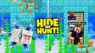 I made a Secret Minecraft Ocean Monument Base! (Hide or Hunt)