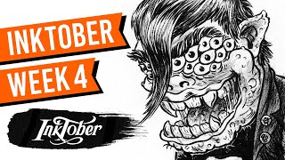 INKTOBER (Week 4) Ink Drawing Prompts