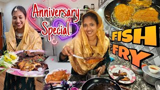 Mohabbat❤️ ke sath Favourite 🐟Fish Fry |🥰 Anniversary Special😍 | mr.sar_faraz Vlog 🎥