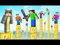 Lucky Block Pillars with Fans is CHAOS in Minecraft!