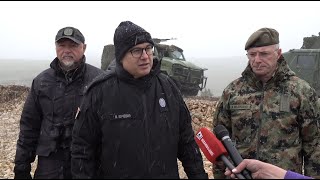 Izjava ministra Vučevića nakon obilaska snaga Vojske Srbije na vežbi na Pešteru