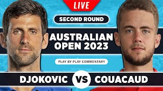 DJOKOVIC vs COUACAUD | Australian Open 2023 | Live Tennis Play-by-Play