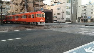 [数少ない鉄道の平面交差！]伊予鉄道大手町駅ダイヤモンドクロス　高浜線編　