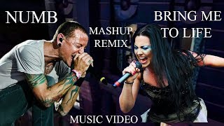 Linkin Park & Evanescence - Numb Life (Official Video) - Mashup Numb & Bring Me To Life