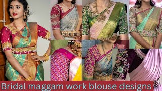 latest havey bridal maggam work blouse designs ideas 2023#pattu sarees maggam work#simplebridal work