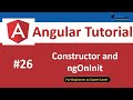 Difference between Constructor and ngOnInit hook | Constructor Vs OnInit  | P26  Angular Tutorial