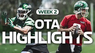 Aaron Rodgers Stays Hot In Week 2 Of OTAs | New York Jets Highlights