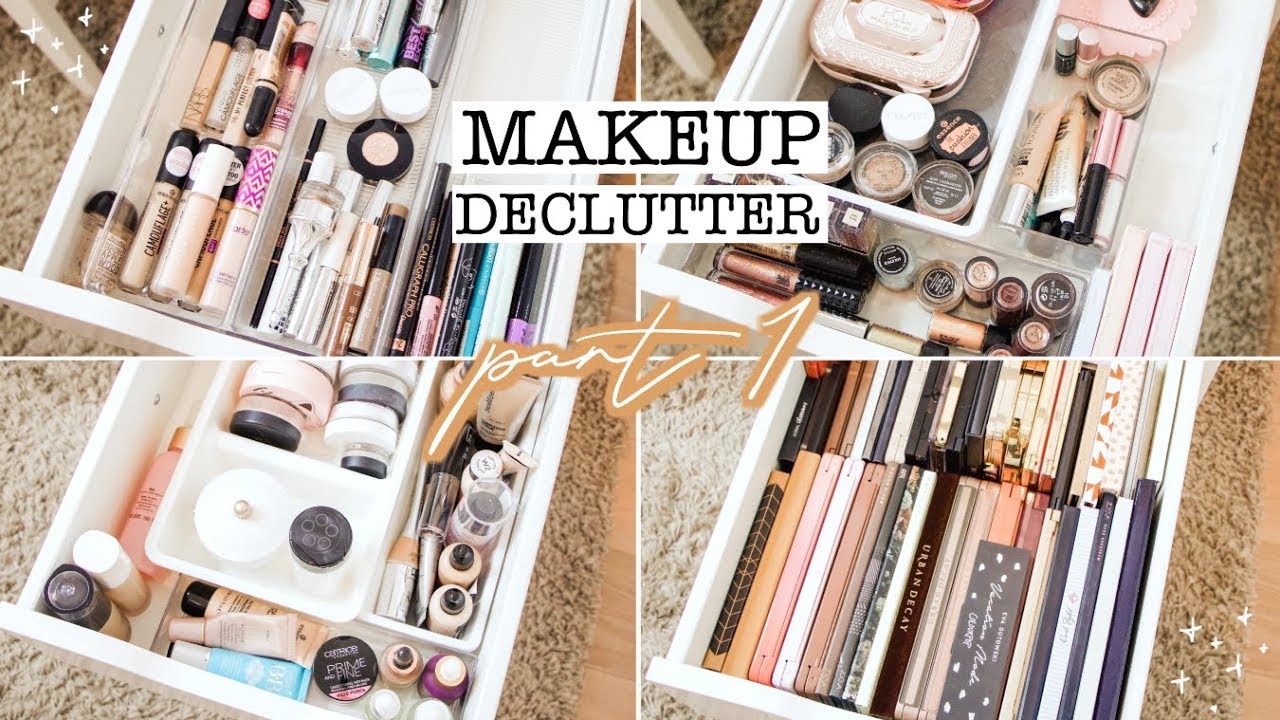 Makeup Declutter Part 1 Throwing Away My Makeup Youtube