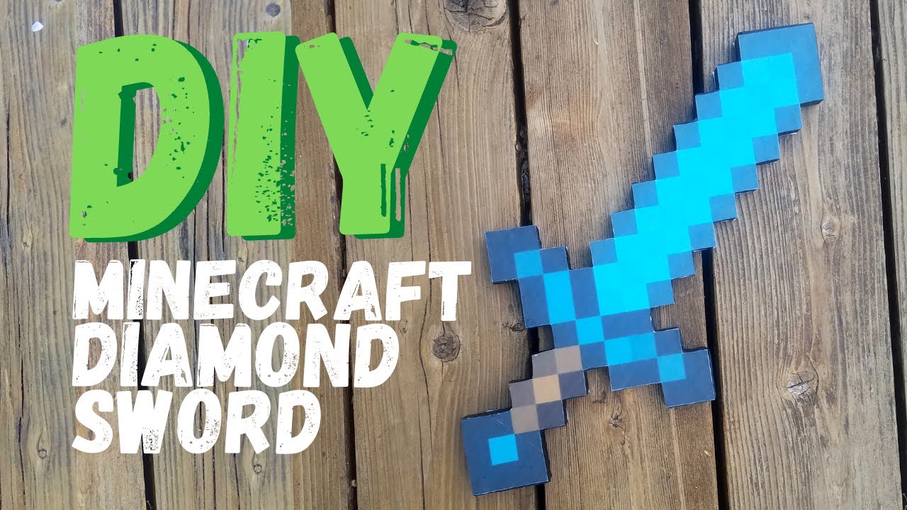 Diy Minecraft Diamond Sword Do It Yourself