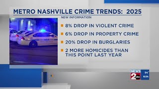 Metro Nashville crime trends: 2025