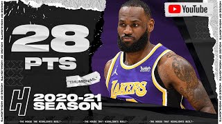 LeBron James SICK 28 Points Full Highlights - Trail Blazers vs Lakers | February 26, 2021