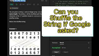 Shuffle String in 15 seconds - Leetcode 1528 - Python #leetcode