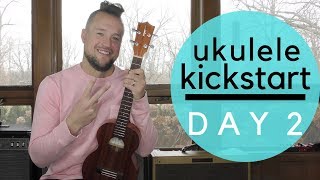 10 Day Ukulele Kickstart |  Day  2  |  Two Finger Ukulele Chords \u0026 Easy Strumming