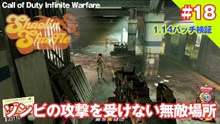 ゾンビの攻撃を受けない無敵場所（裏技・グリッチ） #18 / CoD IW Shaolin Shuffle ゾンビ