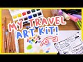 My Travel Art Supplies Kit for holiday + my homemade sketchbook! ☀️