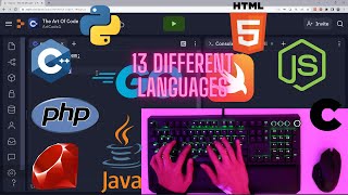 ASMR Programming - Hello World in 13 Programming Languages - Keyboard Talking