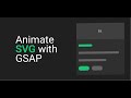 Animating SVG with HTML, CSS and JavaScript by using GSAP.